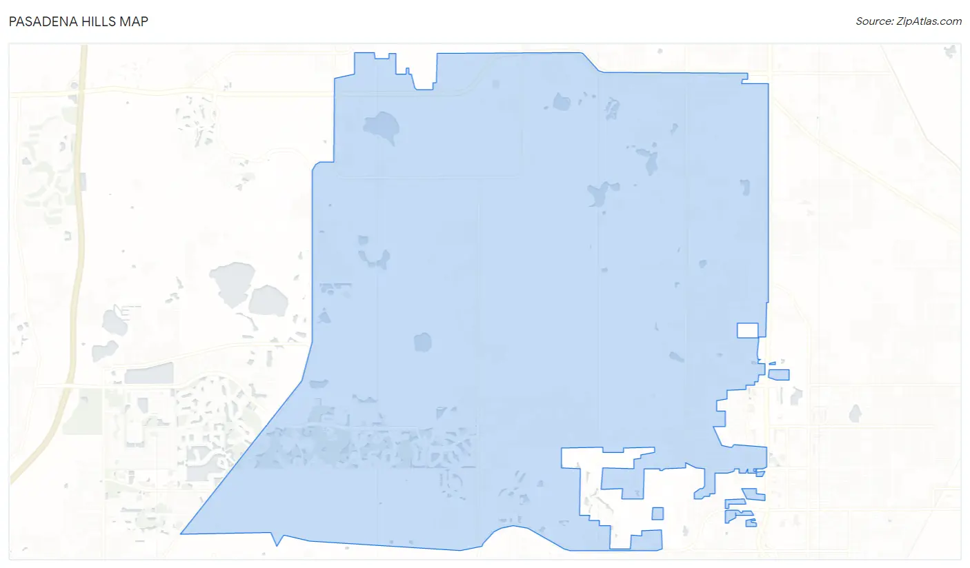 Pasadena Hills Map