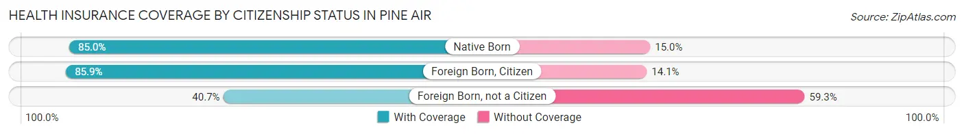 Health Insurance Coverage by Citizenship Status in Pine Air