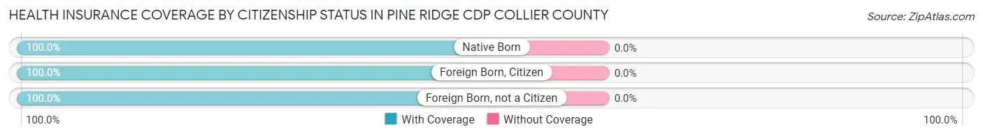 Health Insurance Coverage by Citizenship Status in Pine Ridge CDP Collier County