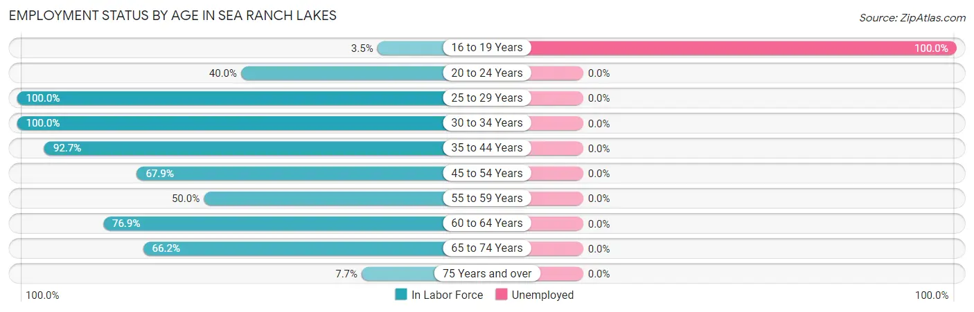 Employment Status by Age in Sea Ranch Lakes