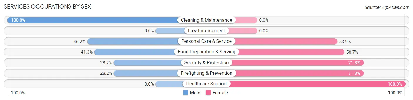 Services Occupations by Sex in Seffner
