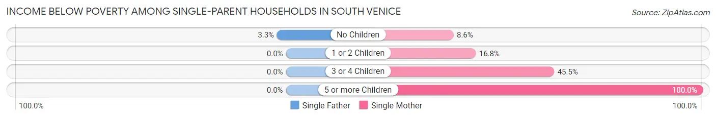 Income Below Poverty Among Single-Parent Households in South Venice
