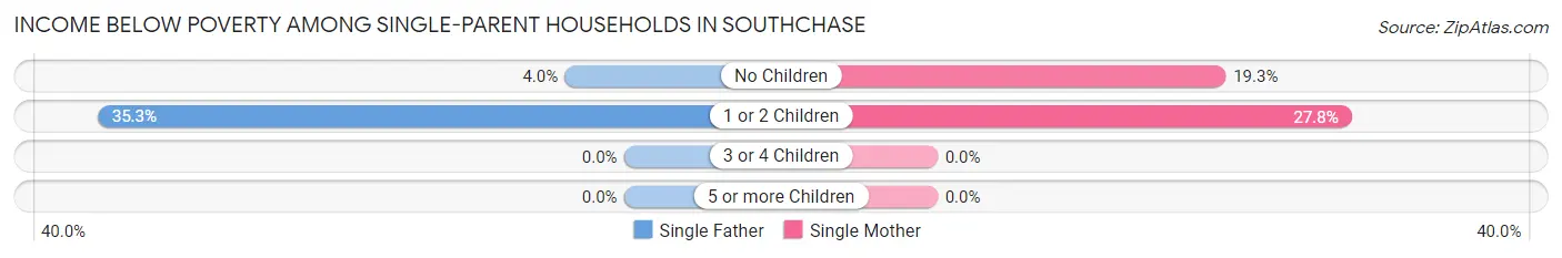 Income Below Poverty Among Single-Parent Households in Southchase