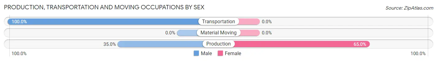 Production, Transportation and Moving Occupations by Sex in Surfside