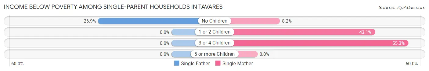 Income Below Poverty Among Single-Parent Households in Tavares