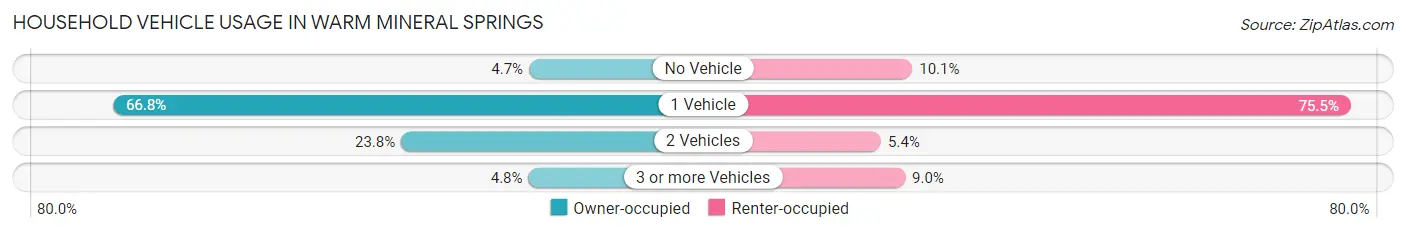Household Vehicle Usage in Warm Mineral Springs