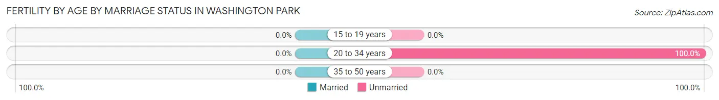 Female Fertility by Age by Marriage Status in Washington Park