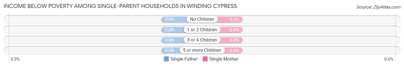 Income Below Poverty Among Single-Parent Households in Winding Cypress