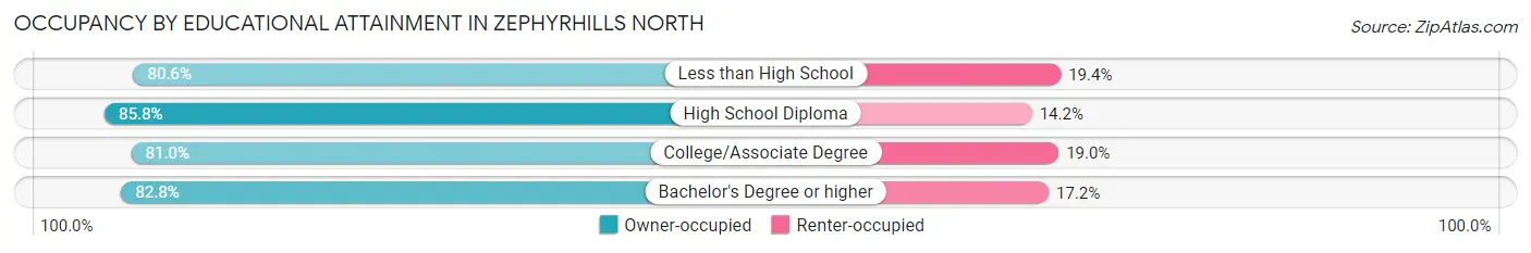 Occupancy by Educational Attainment in Zephyrhills North