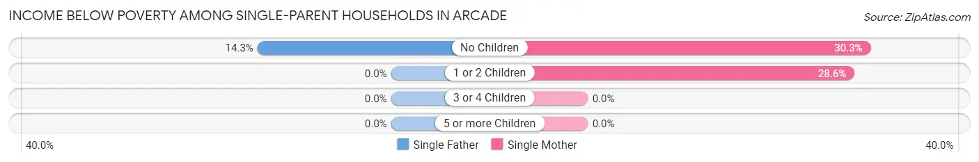 Income Below Poverty Among Single-Parent Households in Arcade