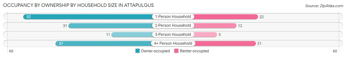 Occupancy by Ownership by Household Size in Attapulgus