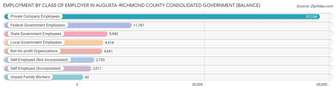 Employment by Class of Employer in Augusta-Richmond County consolidated government (balance)