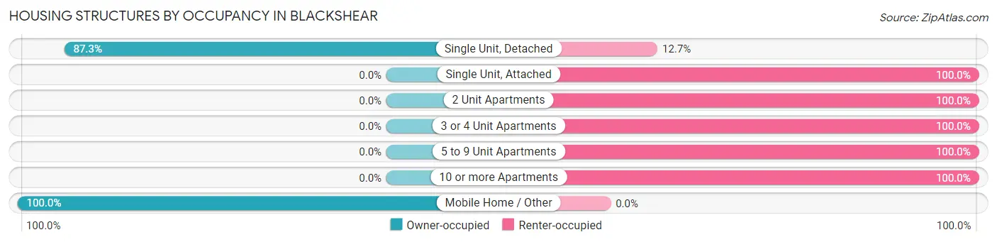 Housing Structures by Occupancy in Blackshear