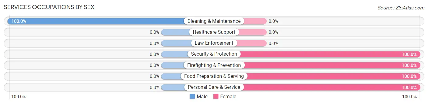 Services Occupations by Sex in Box Springs