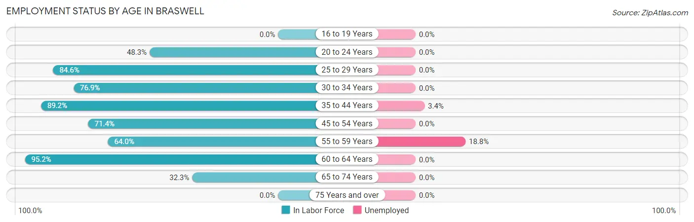 Employment Status by Age in Braswell