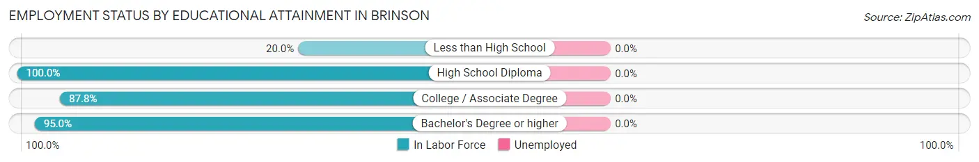 Employment Status by Educational Attainment in Brinson