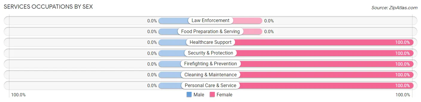 Services Occupations by Sex in Brinson