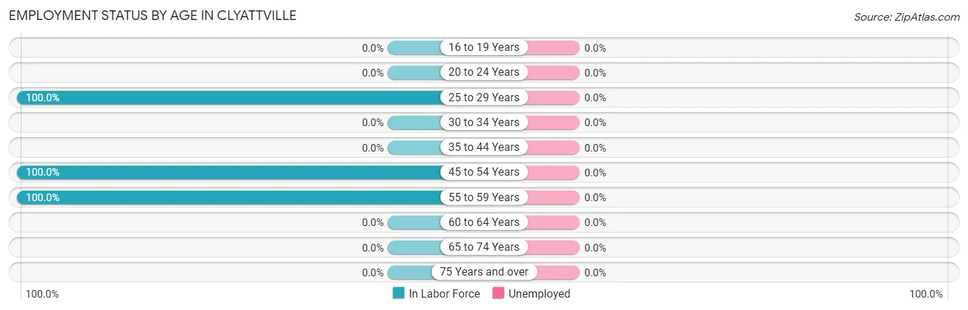 Employment Status by Age in Clyattville