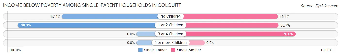 Income Below Poverty Among Single-Parent Households in Colquitt