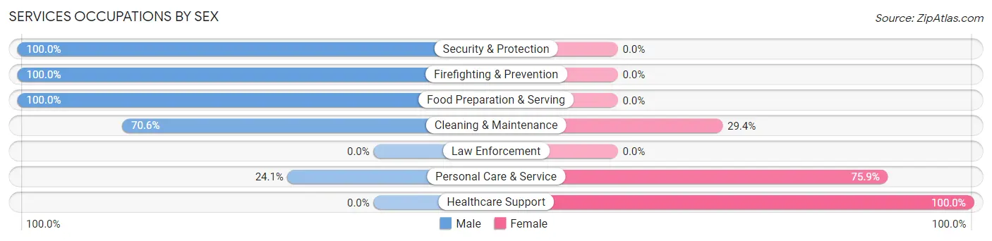 Services Occupations by Sex in Coolidge