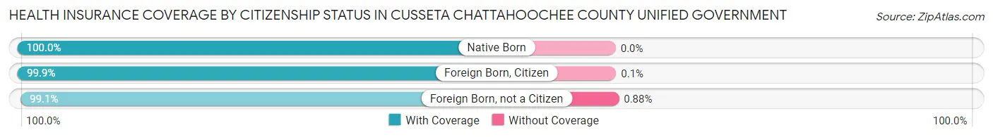 Health Insurance Coverage by Citizenship Status in Cusseta Chattahoochee County unified government