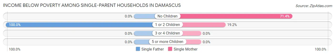 Income Below Poverty Among Single-Parent Households in Damascus