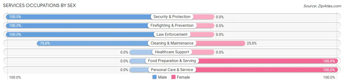Services Occupations by Sex in Dasher