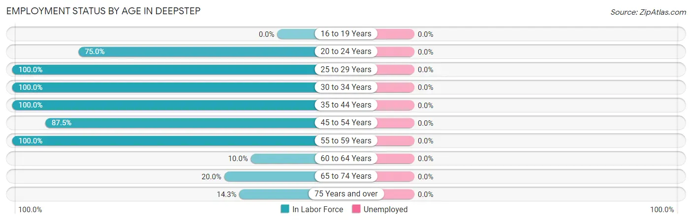 Employment Status by Age in Deepstep
