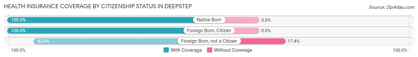 Health Insurance Coverage by Citizenship Status in Deepstep