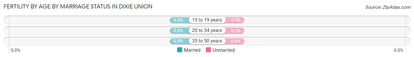 Female Fertility by Age by Marriage Status in Dixie Union