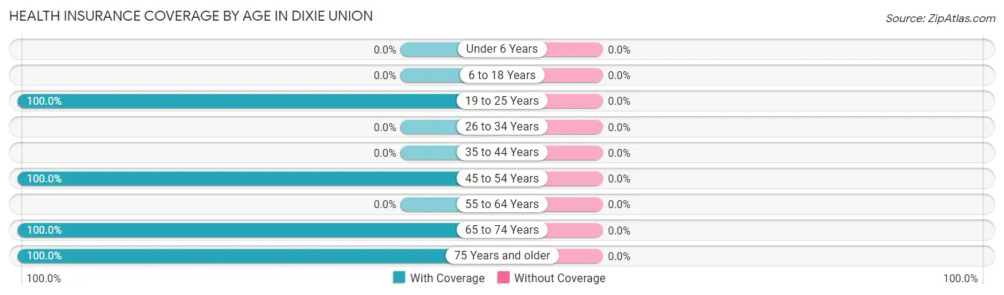 Health Insurance Coverage by Age in Dixie Union