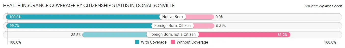 Health Insurance Coverage by Citizenship Status in Donalsonville
