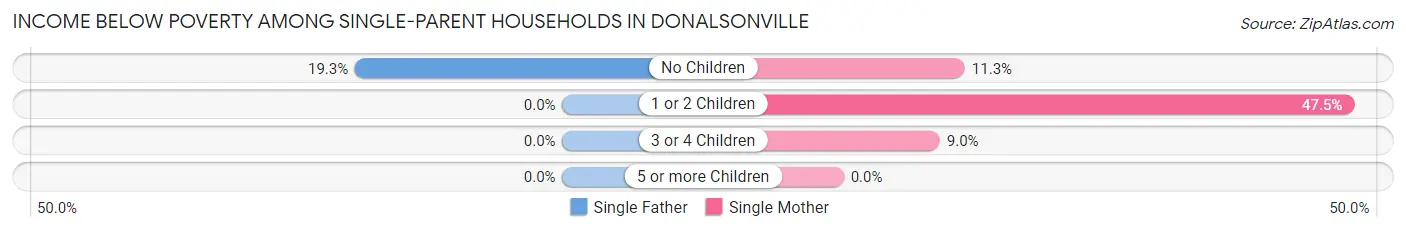 Income Below Poverty Among Single-Parent Households in Donalsonville