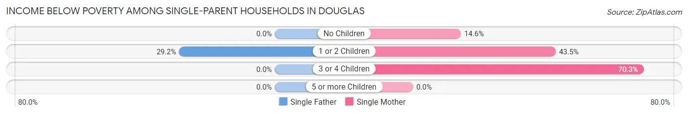 Income Below Poverty Among Single-Parent Households in Douglas