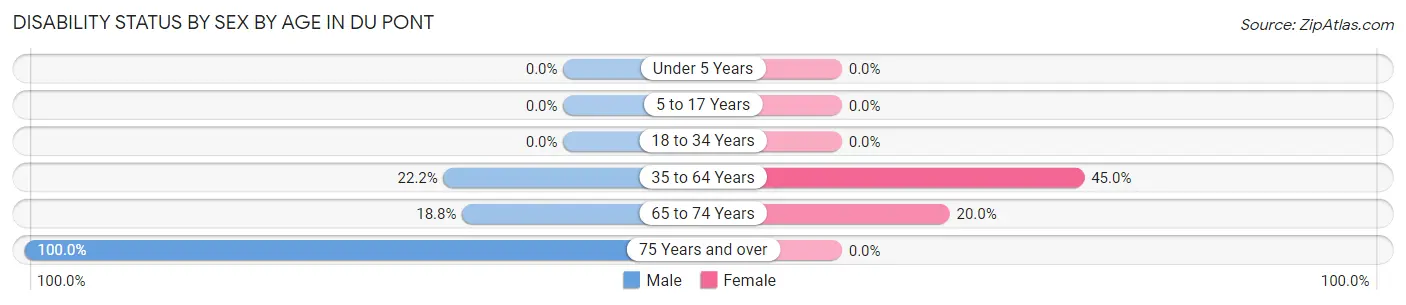 Disability Status by Sex by Age in Du Pont