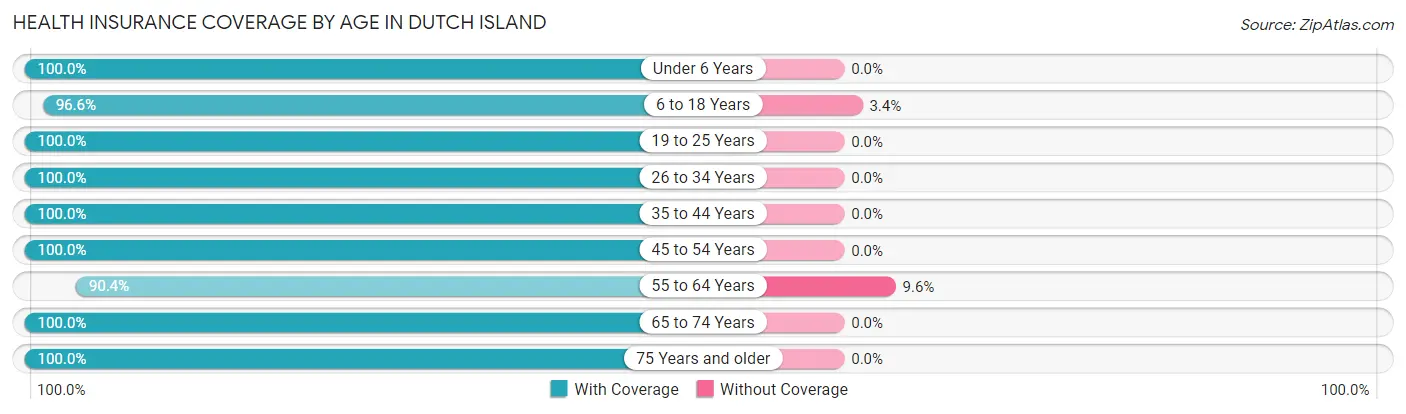 Health Insurance Coverage by Age in Dutch Island