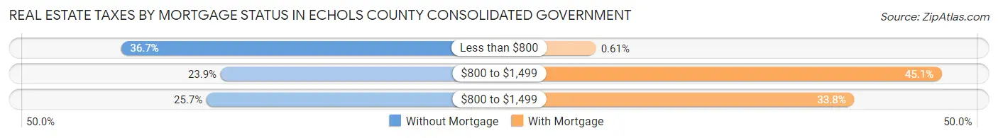 Real Estate Taxes by Mortgage Status in Echols County consolidated government