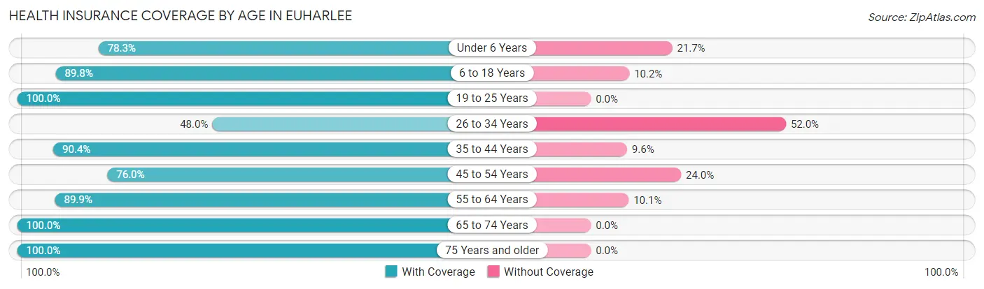 Health Insurance Coverage by Age in Euharlee