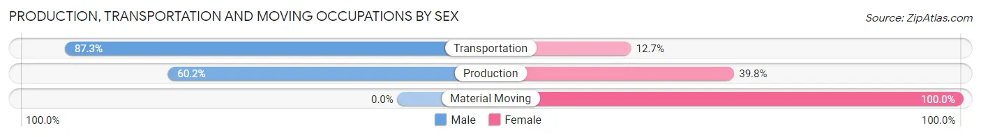 Production, Transportation and Moving Occupations by Sex in Euharlee