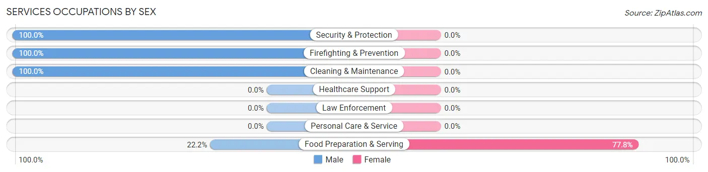 Services Occupations by Sex in Haralson