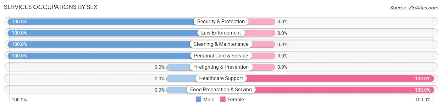 Services Occupations by Sex in Homerville