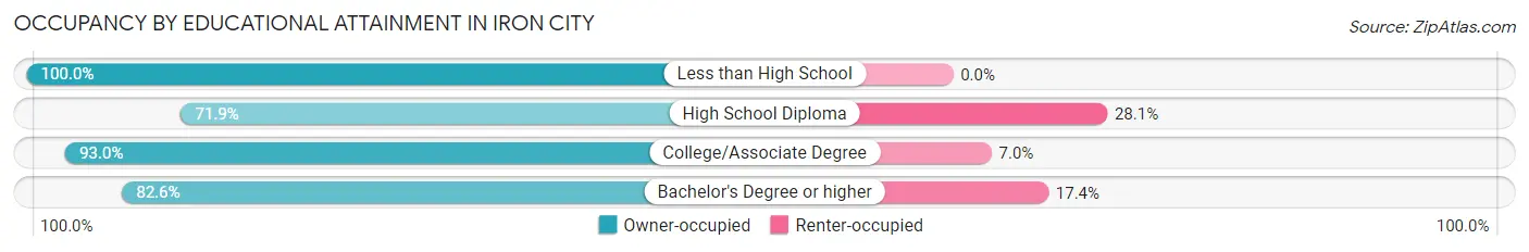 Occupancy by Educational Attainment in Iron City