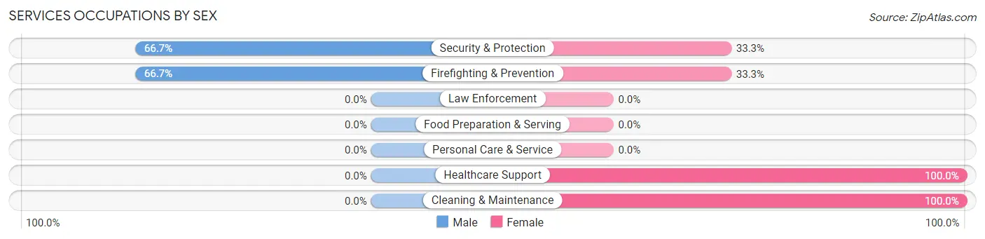 Services Occupations by Sex in Lumpkin