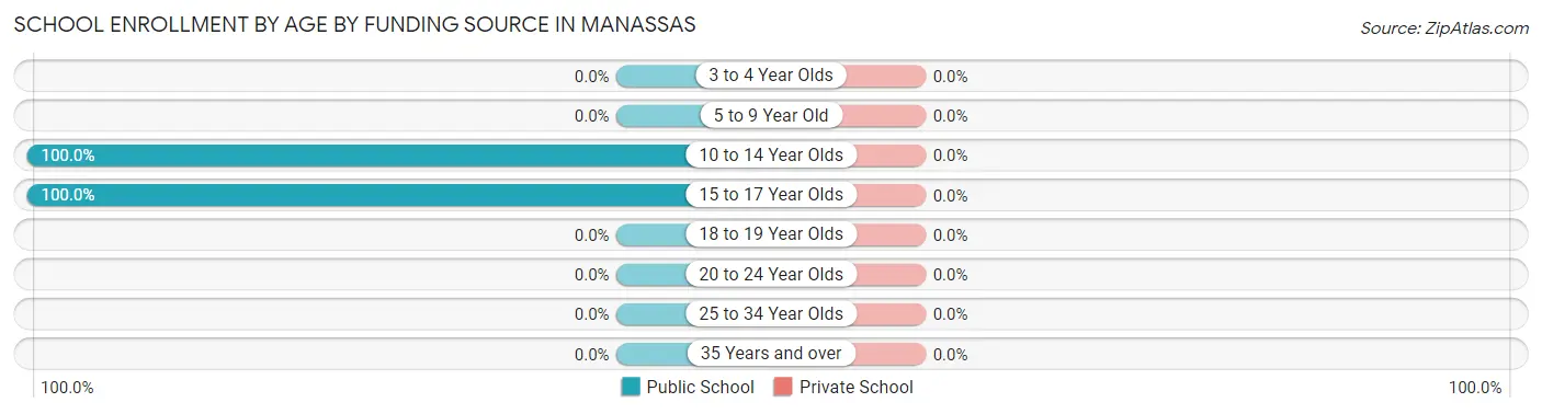 School Enrollment by Age by Funding Source in Manassas