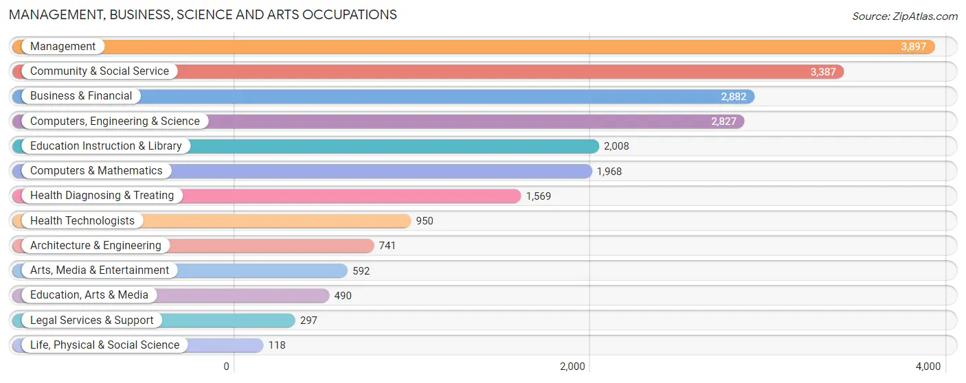 Management, Business, Science and Arts Occupations in Marietta