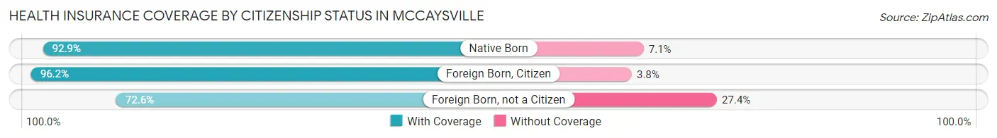 Health Insurance Coverage by Citizenship Status in McCaysville