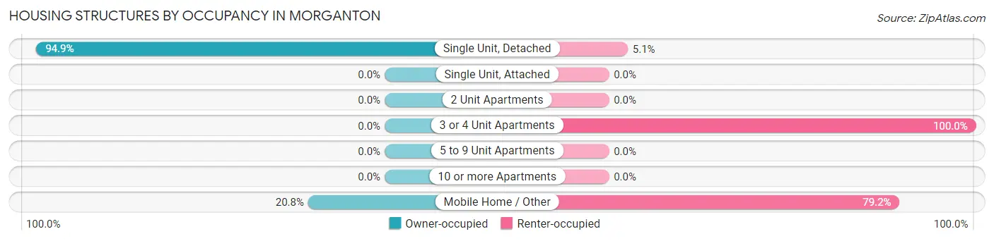 Housing Structures by Occupancy in Morganton