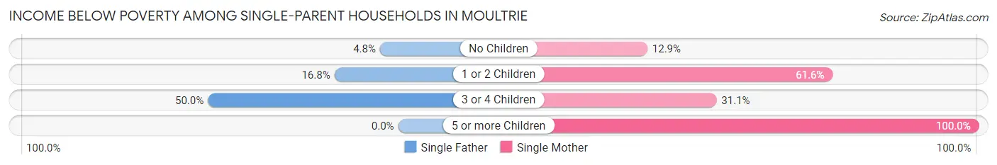 Income Below Poverty Among Single-Parent Households in Moultrie