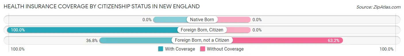 Health Insurance Coverage by Citizenship Status in New England
