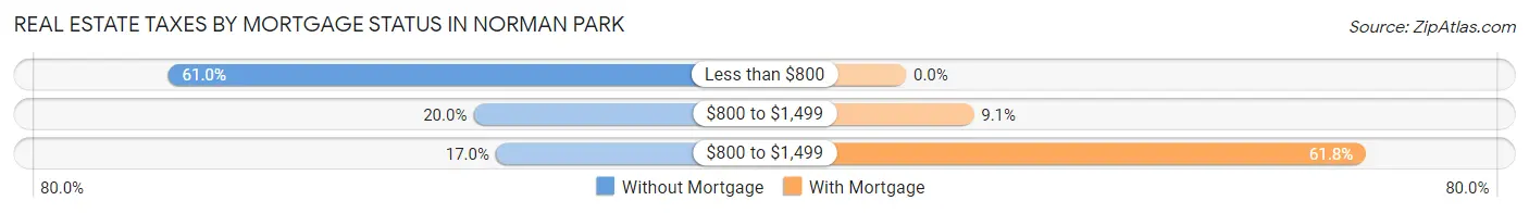 Real Estate Taxes by Mortgage Status in Norman Park